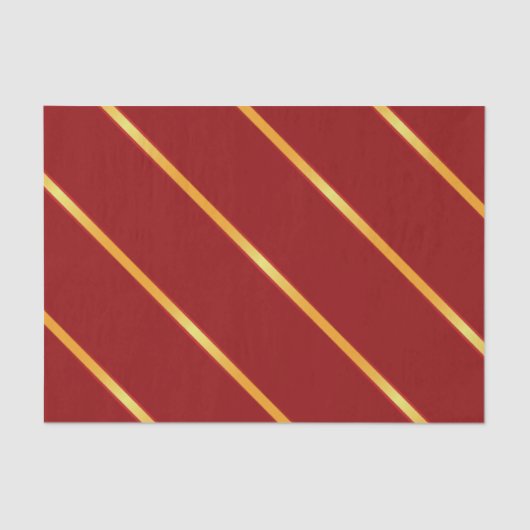 Dick Bright Gold Metallic Diagonale Stripes Tissuepapier (Voorkant)