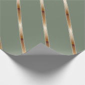 Dick Copper Metallic Diagonal Stripes Cadeaupapier (Hoek)