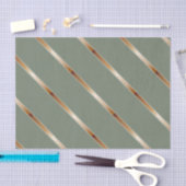 Dick Copper Metallic Diagonal Stripes Tissuepapier (Craft)