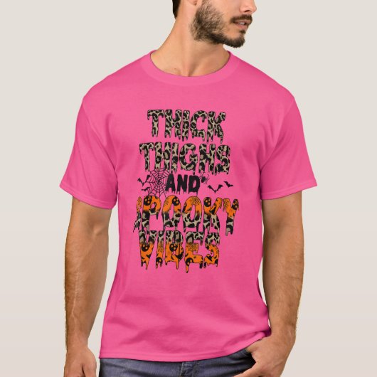 Dick Dingen en speky Vibes Halloween T-shirt (Voorkant)