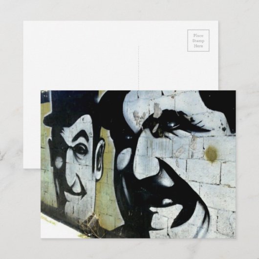 Dick & Doof - Graffiti in Spanien - Postkarte Briefkaart (Voorkant / Achterkant)