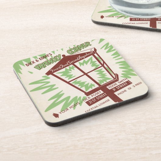 Dick & Eddie's Drink Coasters Bier Onderzetter (Linkerzijde)