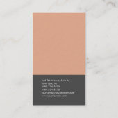 Dick, elegant, modern, eenvoudig minimalistisch visitekaartje (Achterkant)