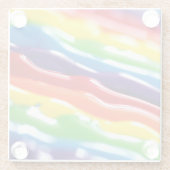 Dick Glossy Colour Paint Lines Glazen Onderzetter (Achterkant)