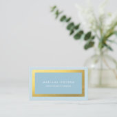 Dick Gold Border op Custom Color Visitekaartje (Staand voorkant)