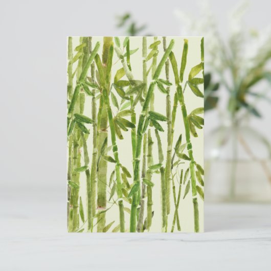 Dick Green Bamboo verbergt het pad Dank u wel Bedankkaart (Staand voorkant)