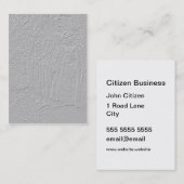 Dick grijze textuur visitekaartje (Voorkant / Achterkant)