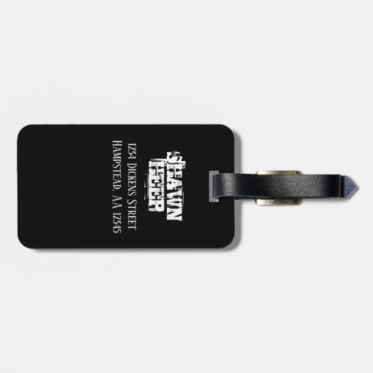 Dick & Heavy Sarcasm Bagagelabel (Achterkant horizontaal)