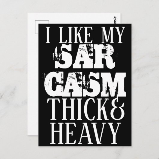 Dick & Heavy Sarcasm Briefkaart (Voorkant / Achterkant)