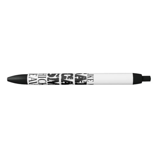 Dick & Heavy Sarcasm Zwarte Inkt Pen (Voorkant)