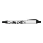 Dick & Heavy Sarcasm Zwarte Inkt Pen (Bovenkant)