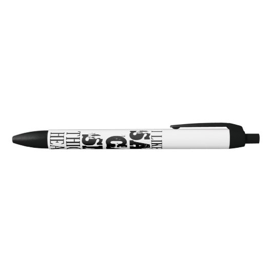 Dick & Heavy Sarcasm Zwarte Inkt Pen (Bovenkant)