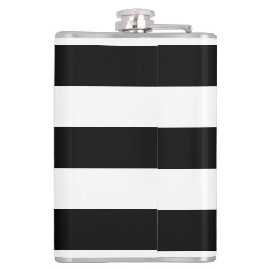 Dick Horizontale Stripes Vinyl Wrapped Kolf Heupfles (Achterkant)