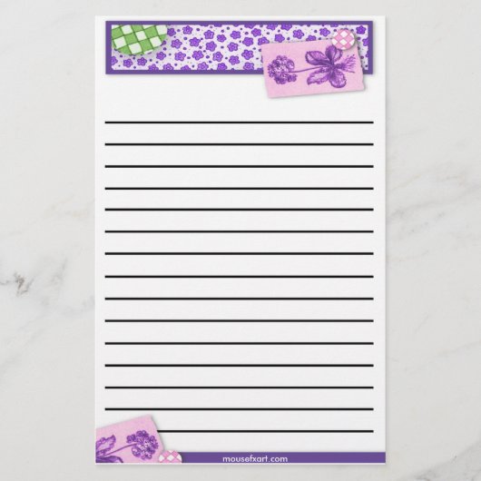 Dick Line Floral Stationery Briefpapier (Voorkant)