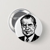 Dick Nixon knop Ronde Button 5,7 Cm (Voorkant /achterkant)