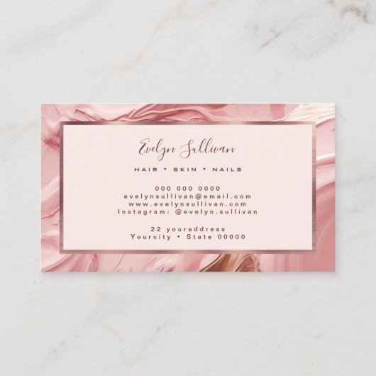 Dick roze visitekaartje (Achterkant)