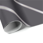 Dick Silver Metallic Diagonal Stripes Cadeaupapier (Rol Hoek)