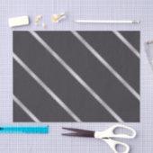 Dick Silver Metallic Diagonal Stripes Tissuepapier (Craft)