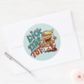 Dick-Tater-Tot Ronde Sticker (Envelop)