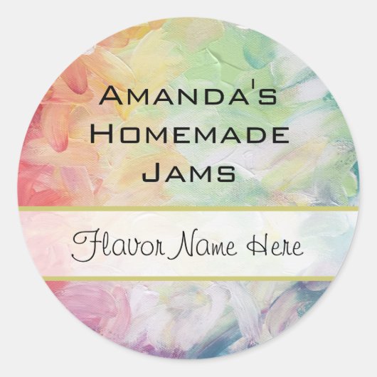 Dick Textured Abstract Paint Jam Ronde Sticker (Voorkant)