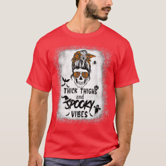 Dick Thighs en Spooky Vibes Bleaching Messy Bun S T-shirt