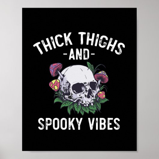 Dick thighs en Spooky Vibes Halloween Matching Poster (Voorkant)