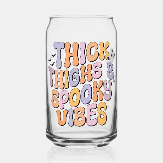 Dick Thighs & Spooky Vibes Blikvorm Glas (Voorkant)