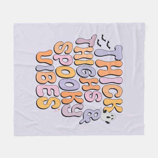 Dick Thighs & Spooky Vibes Fleece Deken (Voorkant (Horizontaal))