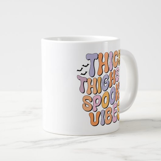 Dick Thighs & Spooky Vibes Grote Koffiekop (Voorkant rechts)