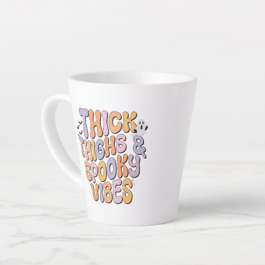 Dick Thighs & Spooky Vibes Latte Mok (Linkerhoek)