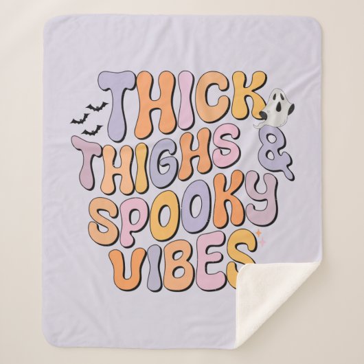 Dick Thighs & Spooky Vibes Sherpa Deken (Voorkant)