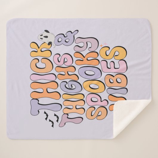 Dick Thighs & Spooky Vibes Sherpa Deken (Voorkant (horizontaal))