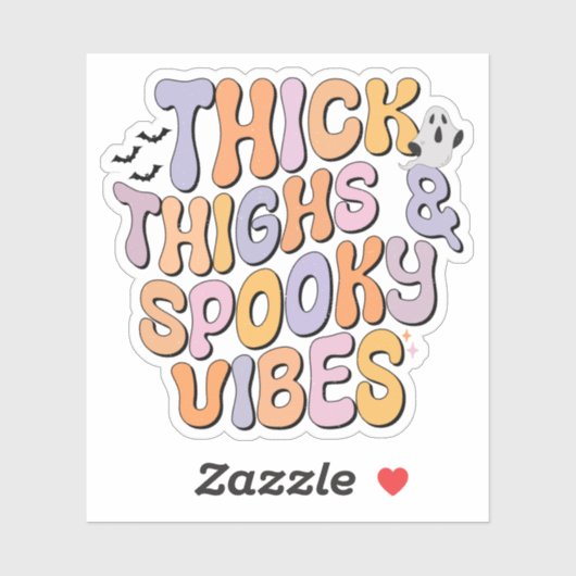 Dick Thighs & Spooky Vibes Sticker (Vel)
