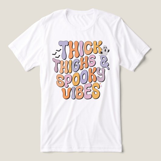 Dick Thighs & Spooky Vibes Tri-Blend Shirt (Design voorkant)