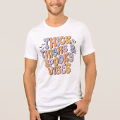 Dick Thighs & Spooky Vibes Tri-Blend Shirt (Voorkant)