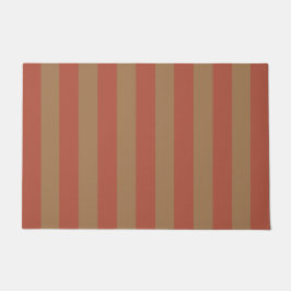 Dick Vertical Stripes Terracotta Brown Striped Deurmat
