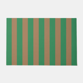 Dick Vertical Stripes Zee Groen & Bruin Striped Deurmat