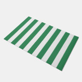 Dick Vertical Stripes Zee Groen & White Striped Deurmat (Schuin)