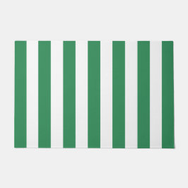 Dick Vertical Stripes Zee Groen & White Striped Deurmat
