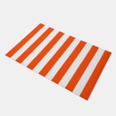Dick Verticale strepen Oranje rood en wit gestreep Deurmat (Schuin)