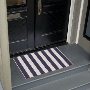 Dick Verticale Stripes Sailor Navy & White Striped Deurmat