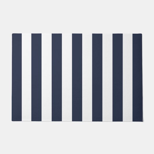Dick Verticale Stripes Sailor Navy & White Striped Deurmat (Voorkant)