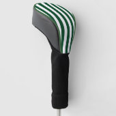 Dick Verticale strips Forest Green White Striped Golfheadcover (Schuin)