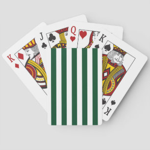 Dick Verticale strips Forest Green White Striped Pokerkaarten
