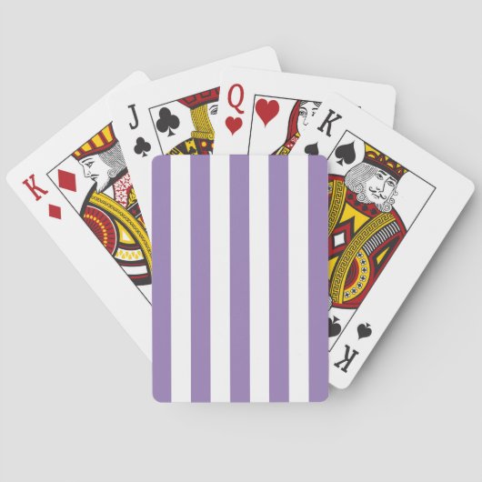 Dick - Verticale strips Striped Lavender Pokerkaarten (Achterkant)