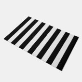 Dick - Verticale strips - zwart, witte streep Deurmat (Schuin)