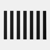 Dick - Verticale strips - zwart, witte streep Deurmat (Voorkant)