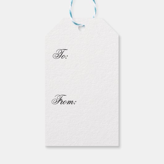 Dick White en Black Striped Labels voor aangepaste Cadeaulabel (Achterkant)