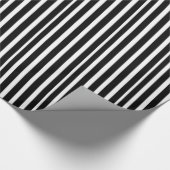 Dick zwart/wit gesteegeld omslagpapier cadeaupapier (Hoek)