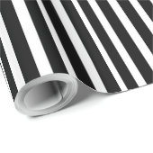 Dick zwart/wit gesteegeld omslagpapier cadeaupapier (Rol Hoek)